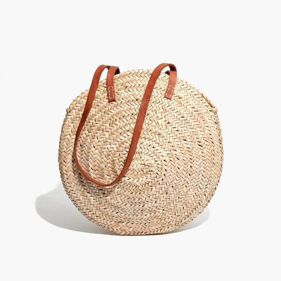 Madewell Handbags - Madewell x Indigo & Lavender NWT Large Lucena Palm Leaf Shopping Bag